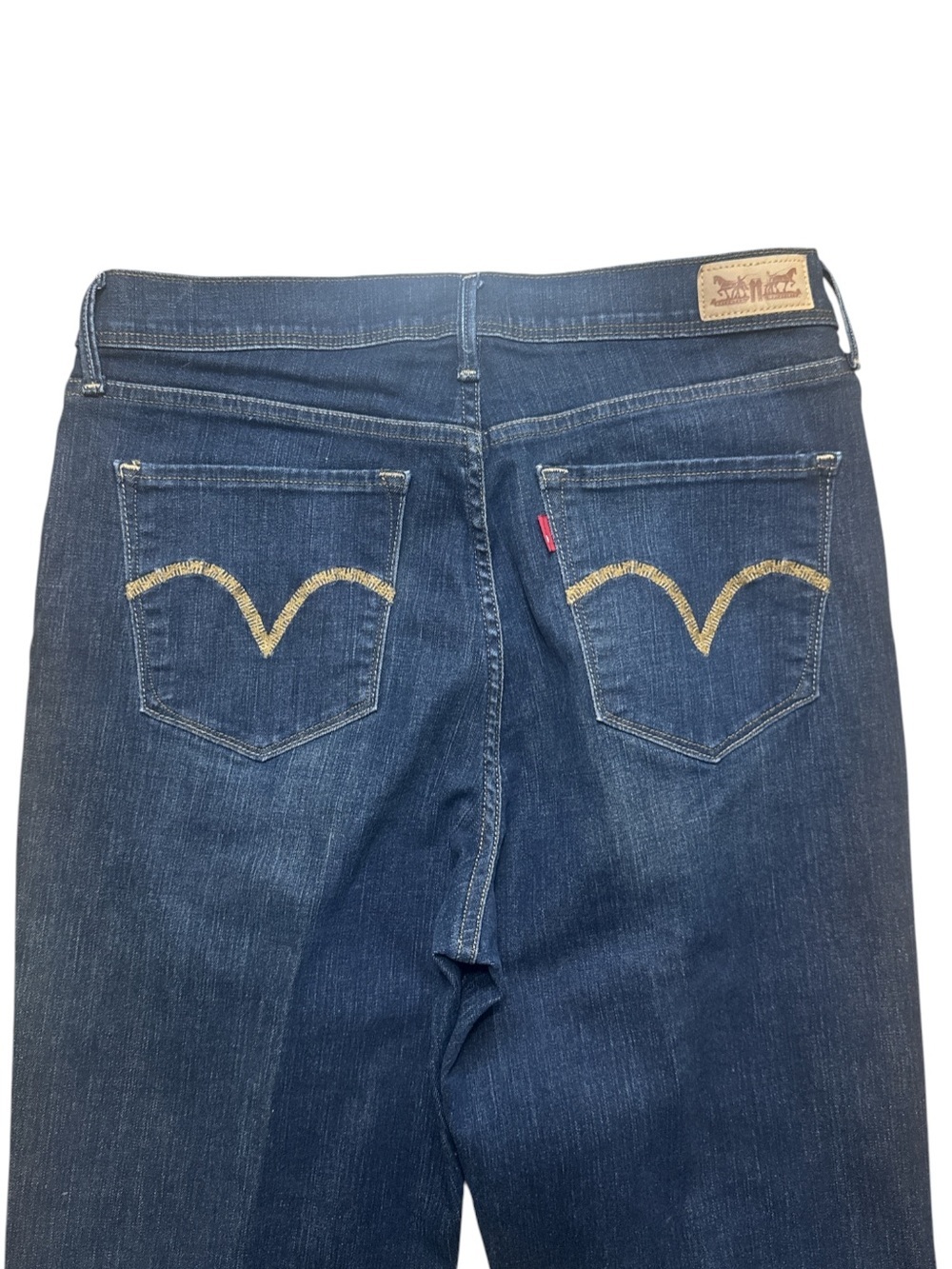 Levi’s Perfectly Slimming Straight Leg Jeans Women’s 14M 32x32 Dark Wash Stretch - Picture 4 of 8